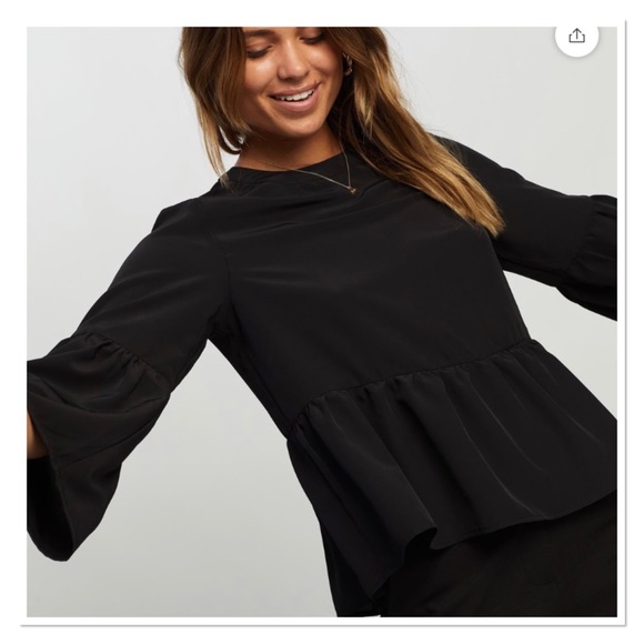 New Atmos&Here Black Cora Blouse - Picture 3 of 6